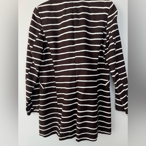 Isaac Mizrahi Brown & White Striped Blazer – Size 4 - Picture 16 of 17